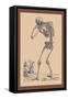 Bending Skeleton-Andreas Vesalius-Framed Stretched Canvas