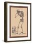 Bending Skeleton-Andreas Vesalius-Framed Art Print