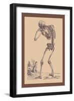 Bending Skeleton-Andreas Vesalius-Framed Art Print