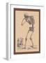 Bending Skeleton-Andreas Vesalius-Framed Art Print