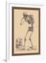 Bending Skeleton-Andreas Vesalius-Framed Art Print
