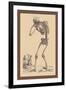 Bending Skeleton-Andreas Vesalius-Framed Art Print