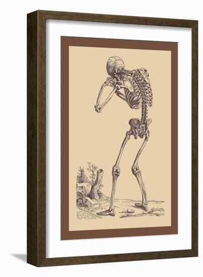 Bending Skeleton-Andreas Vesalius-Framed Art Print