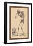 Bending Skeleton-Andreas Vesalius-Framed Art Print