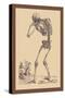 Bending Skeleton-Andreas Vesalius-Stretched Canvas