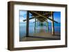 Beneath the Fishing Pier-KennethKeifer-Framed Photographic Print