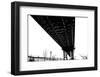 Beneath the Span (silhouette)-Erin Clark-Framed Art Print