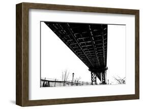 Beneath the Span (silhouette)-Erin Clark-Framed Art Print