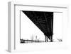 Beneath the Span (silhouette)-Erin Clark-Framed Art Print