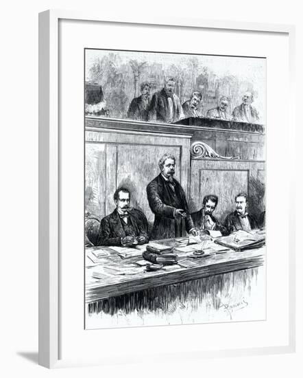 Benedetto Cairoli During Cabinet Session, in 1878, Unification Era, Italy-null-Framed Giclee Print