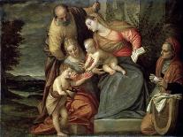 The Holy Family with Saints Catherine, Anne and John the Baptist, C1580-C1582-Benedetto Caliari-Framed Giclee Print