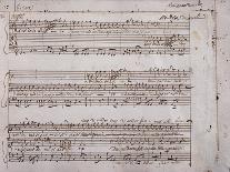 Handwritten Score for Madrigalesque Songs and Chamber Arias for Two, Three and Four Voices-Benedetto Marcello-Framed Giclee Print