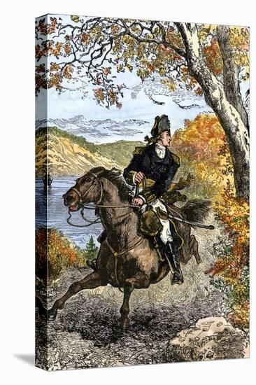 Benedict Arnold Escaping on Horseback after His Treason Was Discovered, c.1780-null-Stretched Canvas