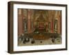 Benedict XIII Presiding over the Provincial Roman Synod of 1725, Basilica of St. John Lateran, 1725-Pier Leone Ghezzi-Framed Giclee Print