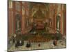 Benedict XIII Presiding over the Provincial Roman Synod of 1725, Basilica of St. John Lateran, 1725-Pier Leone Ghezzi-Mounted Giclee Print