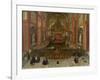 Benedict XIII Presiding over the Provincial Roman Synod of 1725, Basilica of St. John Lateran, 1725-Pier Leone Ghezzi-Framed Giclee Print