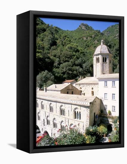 Benedictine Abbey of San Fruttuosa, Headland of Portofino, Liguria, Italy-Richard Ashworth-Framed Stretched Canvas