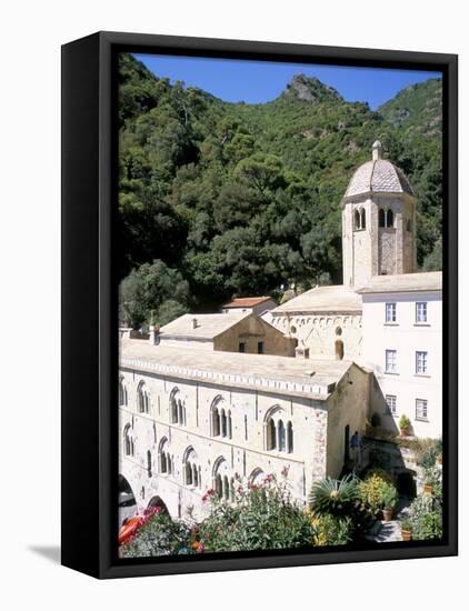 Benedictine Abbey of San Fruttuosa, Headland of Portofino, Liguria, Italy-Richard Ashworth-Framed Stretched Canvas