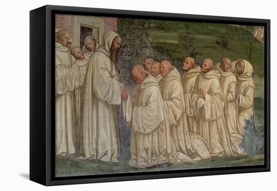 Benedictine Monks, from the Life of St. Benedict-L. Signorelli-Framed Stretched Canvas