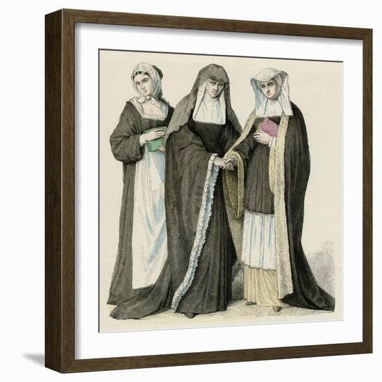 Benedictine Nuns-null-Framed Art Print