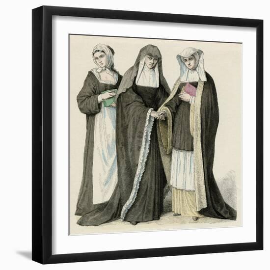 Benedictine Nuns-null-Framed Art Print