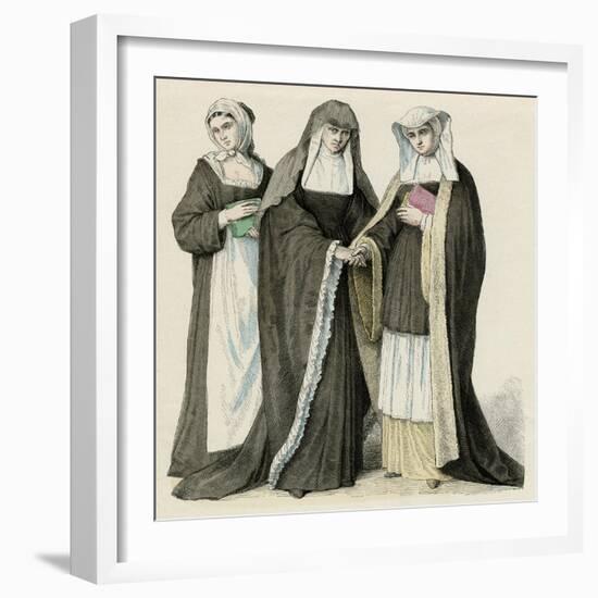 Benedictine Nuns-null-Framed Art Print