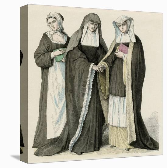 Benedictine Nuns-null-Stretched Canvas