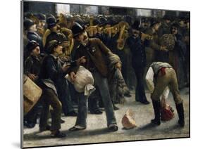 Benefit Walk for Verone Flood, December 24, 1882 Along Corso Garibaldi in Milan-Giacomo Campi-Mounted Giclee Print