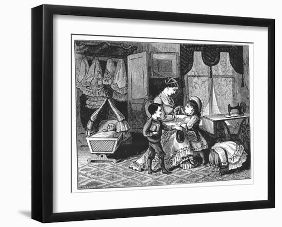 Benefits of Using the Singer Sewing Machine, 1880-null-Framed Giclee Print