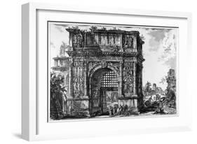 Benevento, Arch of Trajan, C.1747-78-Giovanni Battista Piranesi-Framed Giclee Print