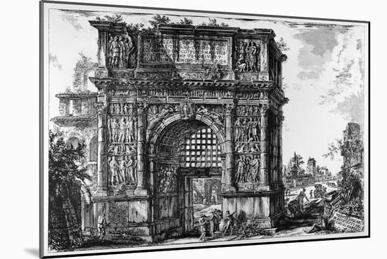 Benevento, Arch of Trajan, C.1747-78-Giovanni Battista Piranesi-Mounted Giclee Print