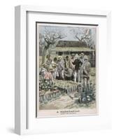 Benevolent Colonialism, in Madagascar the French Instruct the Natives in Horticultural Techniques-Carrey-Framed Art Print