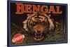 Bengal Brand - La Habra, California - Citrus Crate Label-Lantern Press-Stretched Canvas