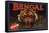 Bengal Brand - La Habra, California - Citrus Crate Label-Lantern Press-Framed Stretched Canvas