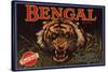 Bengal Brand - La Habra, California - Citrus Crate Label-Lantern Press-Stretched Canvas