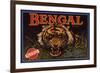 Bengal Brand - La Habra, California - Citrus Crate Label-Lantern Press-Framed Premium Giclee Print