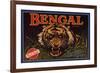 Bengal Brand - La Habra, California - Citrus Crate Label-Lantern Press-Framed Premium Giclee Print