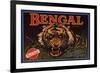 Bengal Brand - La Habra, California - Citrus Crate Label-Lantern Press-Framed Premium Giclee Print