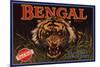 Bengal Brand - La Habra, California - Citrus Crate Label-Lantern Press-Mounted Premium Giclee Print