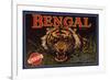 Bengal Brand - La Habra, California - Citrus Crate Label-Lantern Press-Framed Art Print