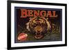 Bengal Brand - La Habra, California - Citrus Crate Label-Lantern Press-Framed Art Print