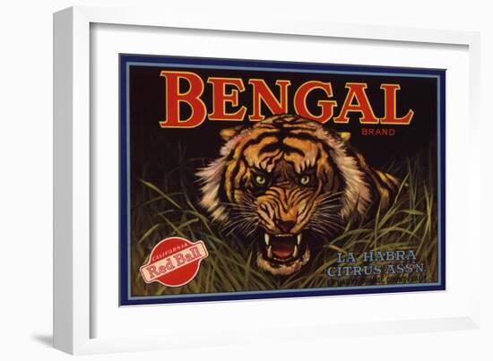 Bengal Brand - La Habra, California - Citrus Crate Label-Lantern Press-Framed Art Print