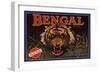 Bengal Brand - La Habra, California - Citrus Crate Label-Lantern Press-Framed Art Print