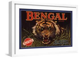 Bengal Brand - La Habra, California - Citrus Crate Label-Lantern Press-Framed Art Print