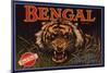 Bengal Brand - La Habra, California - Citrus Crate Label-Lantern Press-Mounted Art Print