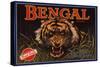 Bengal Brand - La Habra, California - Citrus Crate Label-Lantern Press-Stretched Canvas