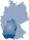 Map of Germany Where Hesse (Hessen) is Pulled Out-BENGUHAN-Stretched Canvas