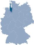 Map of Germany Where Hesse (Hessen) is Pulled Out-BENGUHAN-Stretched Canvas