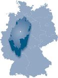 Map of Germany Where Hesse (Hessen) is Pulled Out-BENGUHAN-Stretched Canvas