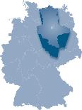 Map of Germany Where Hesse (Hessen) is Pulled Out-BENGUHAN-Stretched Canvas